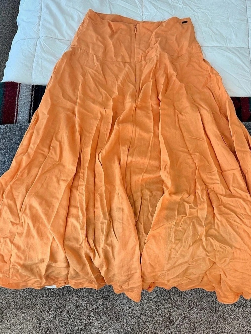 O'Neill Ambrosio High-Low Maxi Skirt Orange - Size M